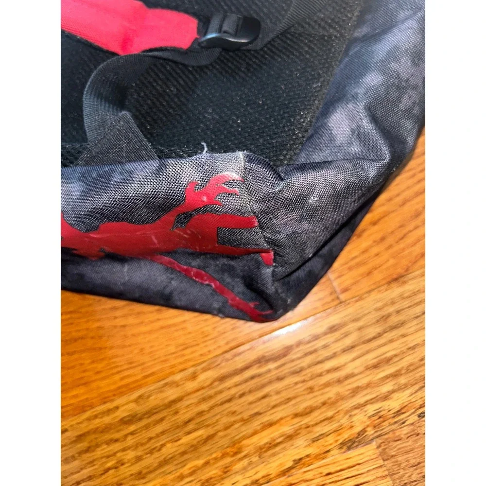 Bioworld Stranger Things Hellfire Club Backpack Grey Red Acid Wash